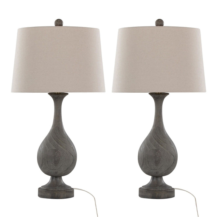 Cipolla Poly - 29" Polyresin Table Lamp (Set of 2) - Beige