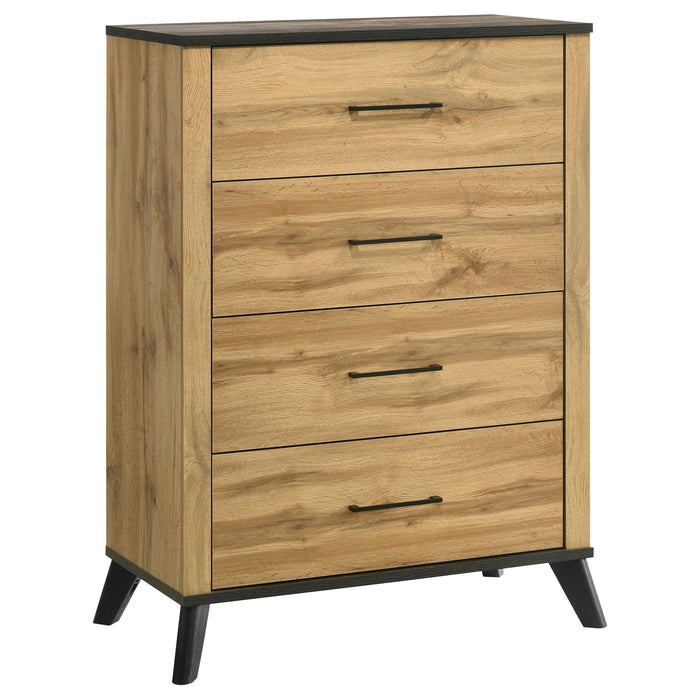 Kaywood - 4-Drawer Bedroom Chest Of Drawers - Natural Pine