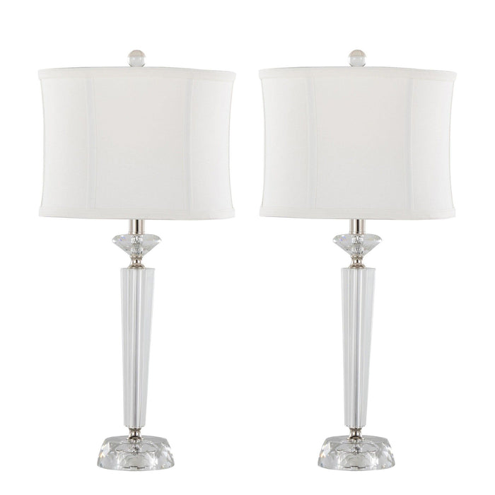 Diamond - Torch 25" Crystal Table Lamp (Set of 2) - White