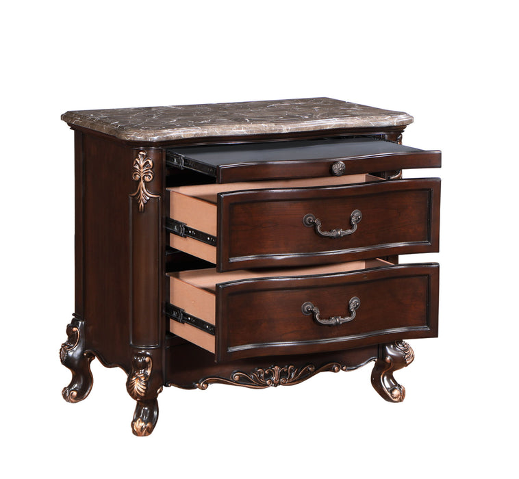 Constantine - Nightstand With Marble Top - Cherry