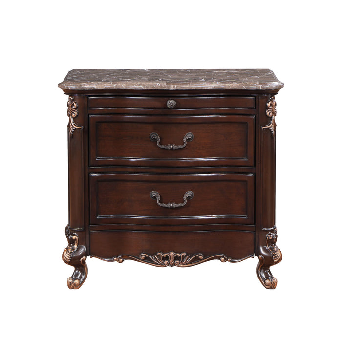 Constantine - Nightstand With Marble Top - Cherry