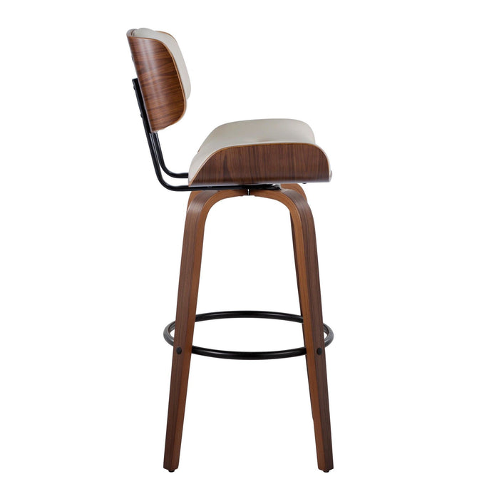 Lombardi - 30" Fixed-Height Barstool (Set of 2) - Walnut Base