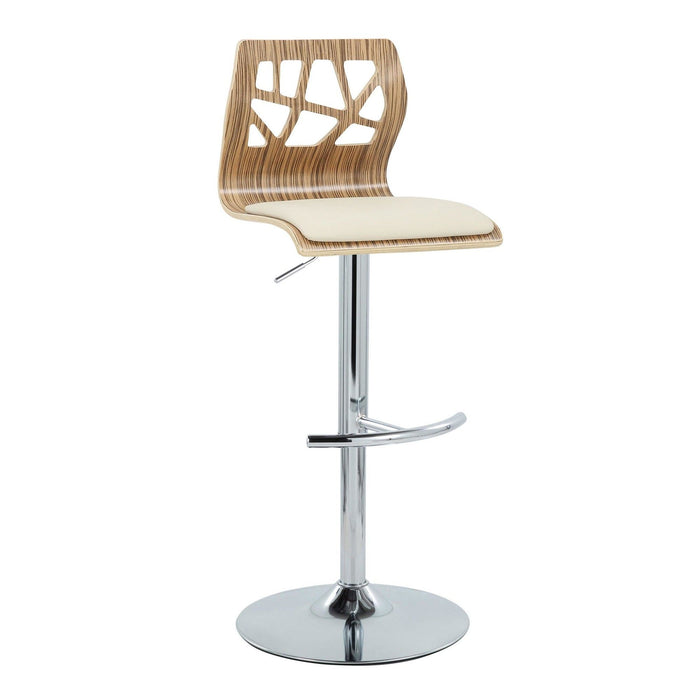 Folia - Adjustable Barstool (Set of 2) - Light Brown