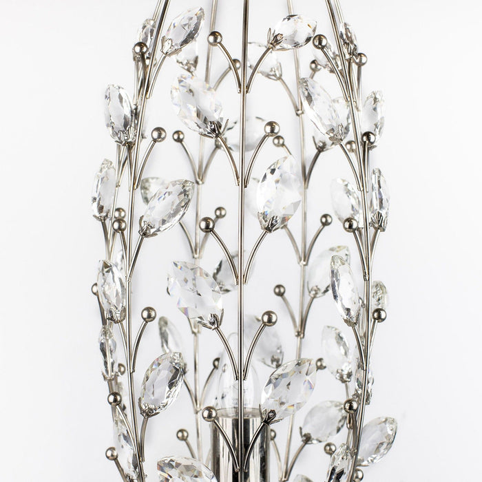 Crystal Buds- 18" Metal Uplight - Pearl Silver