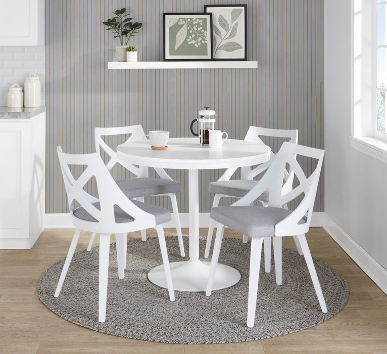 Dakota - Charlotte Dining Set - White Metal