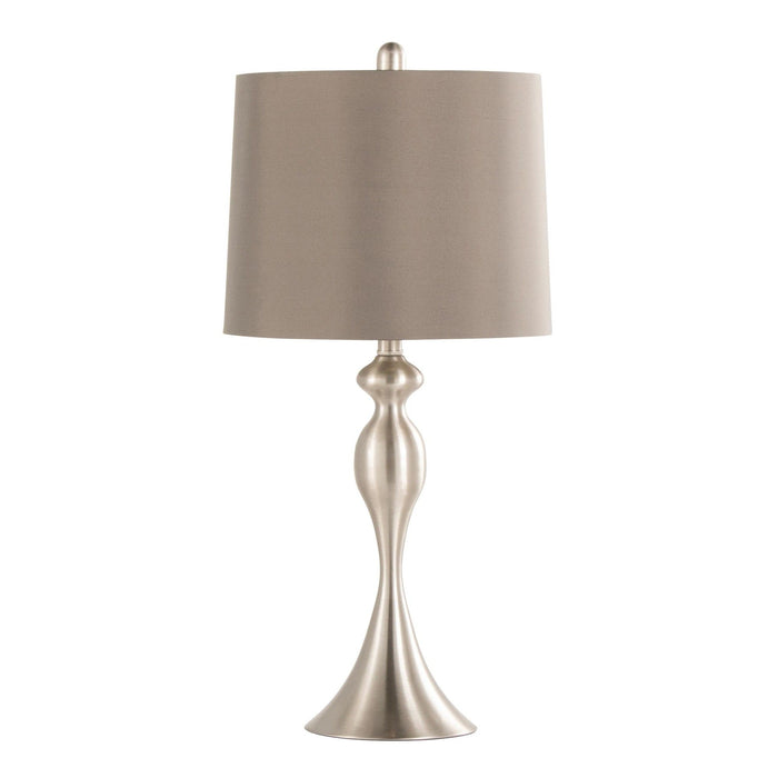 Ashland - 27" Metal Table Lamp (Set of 2) - Pearl Silver And Taupe