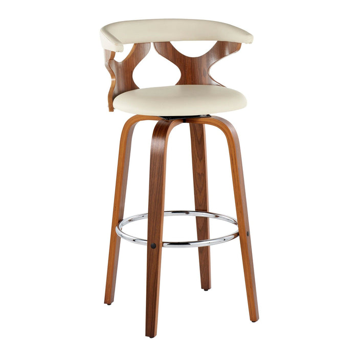 Gardenia - 30" Fixed-Height Barstool (Set of 2) - Walnut Base