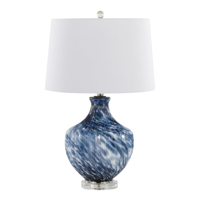 Lotus - 27" Glass Table Lamp (Set of 2) - Blue