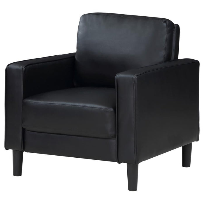 Ruth - Upholstered Track Arm Faux Leather Accent Chair