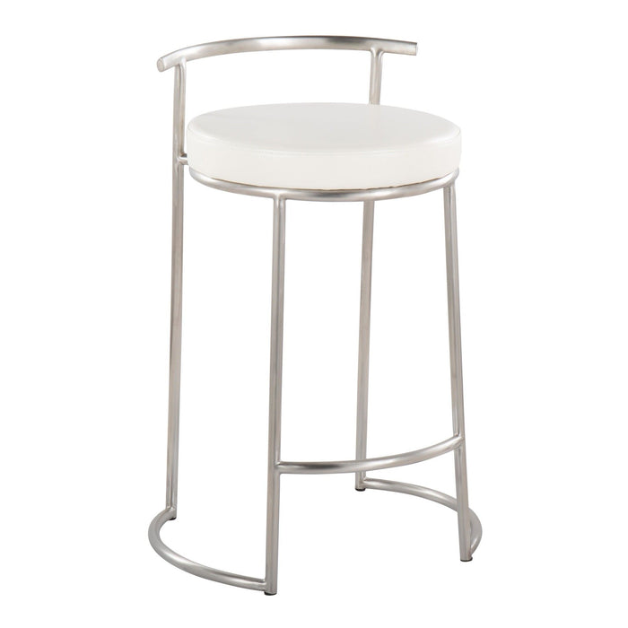 Round Fuji - 26" Fixed-Height Counter Stool (Set of 2)