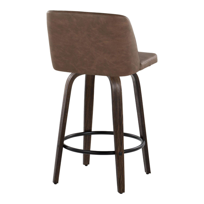 Symphony - Adjustable Barstool (Set of 2) - Black Base And Gray Backrest