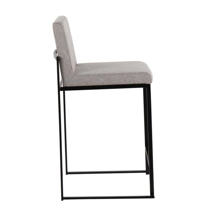 Fuji - High Back Counter Stool - Black Legs