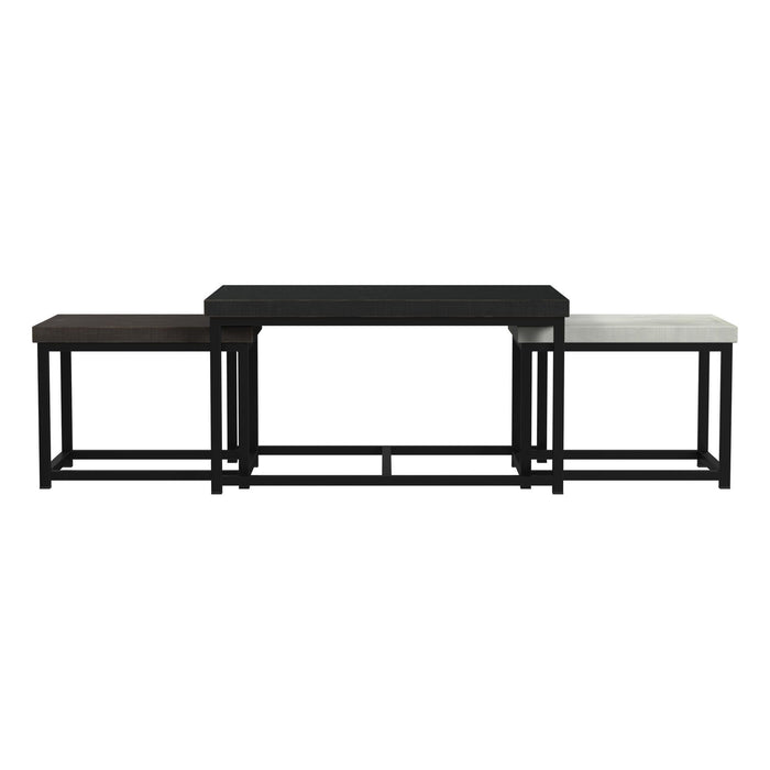 Nestor - Nesting Tables - Espresso, Smoke Gray, & Armadillo