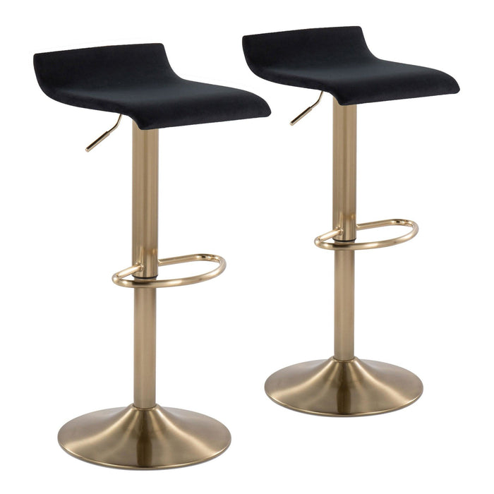 Ale - Adjustable Barstool (Set of 2) - Gold Base