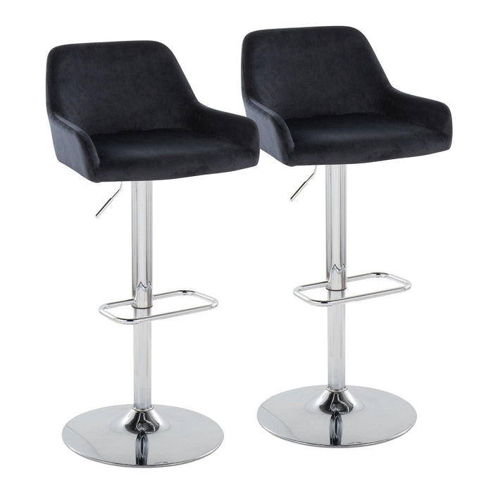 Daniella - Adjustable Barstool (Set of 2) - Chrome Base