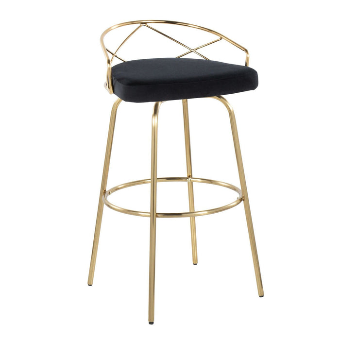 Charlotte - Glam 30" Fixed-Height Barstool (Set of 2)