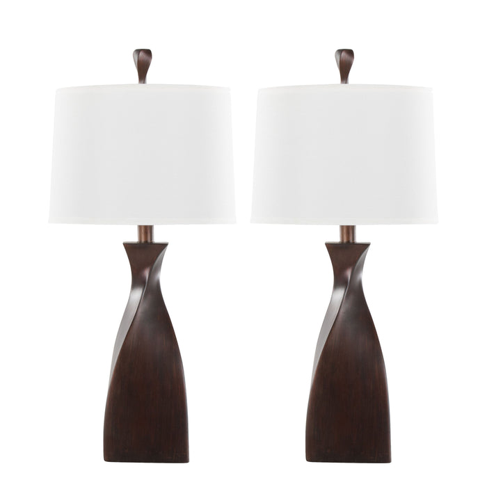 Curvo - 30" Polyresin Table Lamp (Set of 2) - Beige Linen