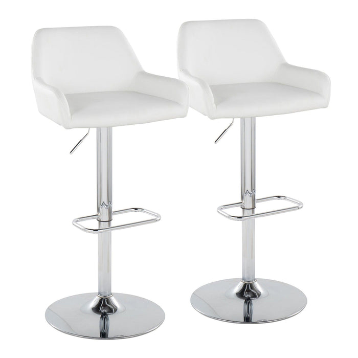 Daniella - Adjustable Barstool (Set of 2) - Chrome Base