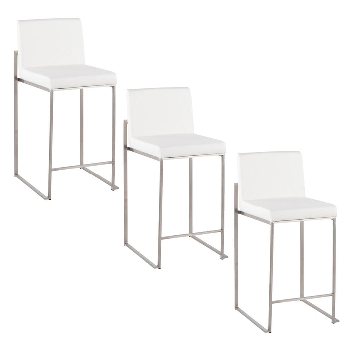 Fuji - High Back Upholstered Counter Stool Set