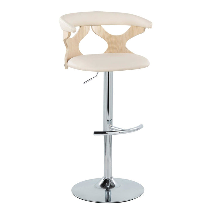 Gardenia - Adjustable Barstool (Set of 2) - Beige And Natural