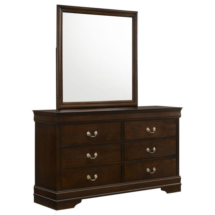 Louis Philippe - 6-drawer Dresser With Mirror