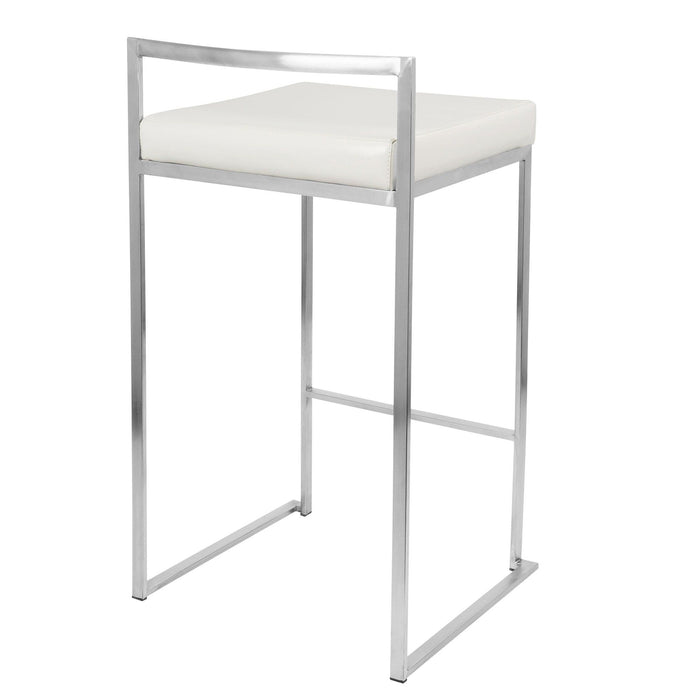 Fuji - 26" Stackable Counter Stool - Brushed Stainless Steel