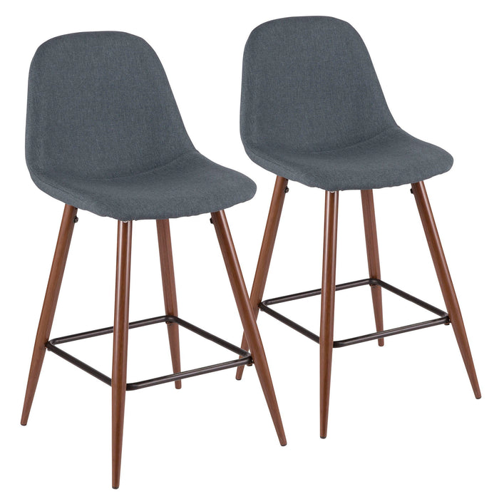 Pebble - Counter Stool - Walnut (Set of 2)