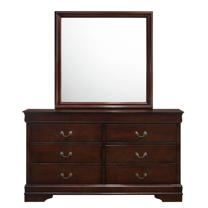 Louis Philippe - 6-Drawer Dresser & Mirror