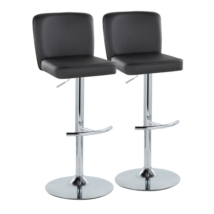 Henry - Adjustable Barstool With Swivel - Chrome Metal (Set of 2)