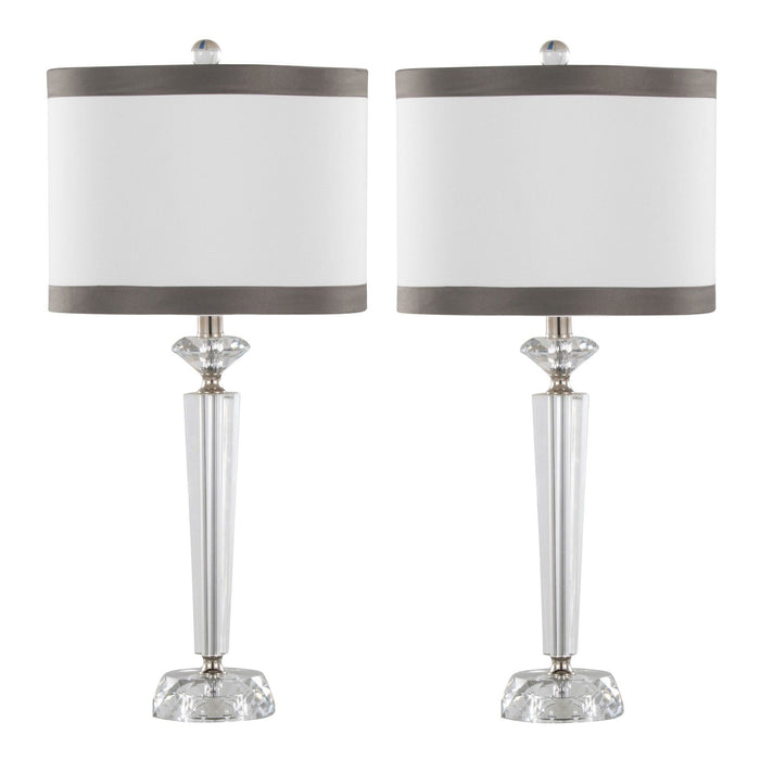 Diamond - Torch 25.75" Crystal Table Lamp (Set of 2) - White