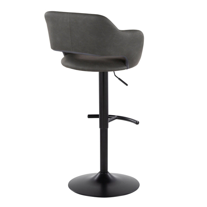 Margarite - 30" Fixed-Height Barstool - Black Metal (Set of 2)