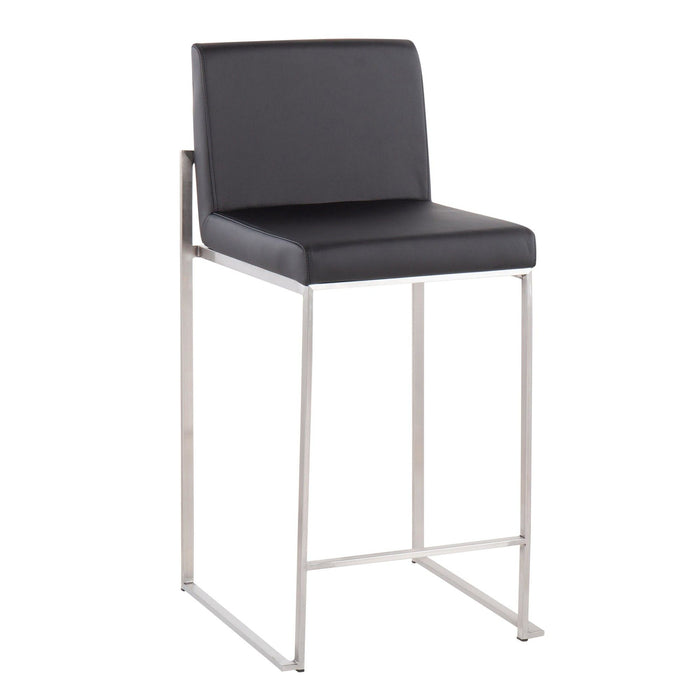 Fuji - High Back Upholstered Counter Stool Set