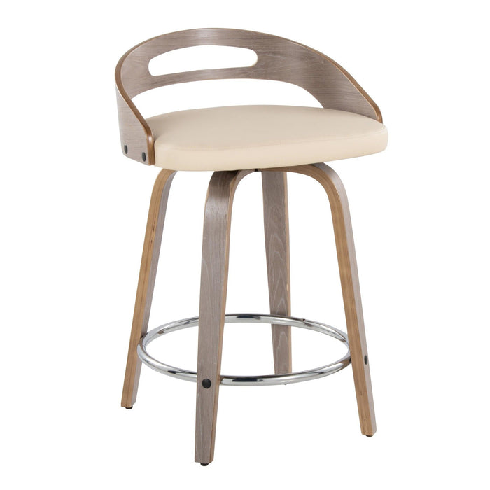 Cassis - 24" Fixed-height Counter Stool (Set of 2) - Cream