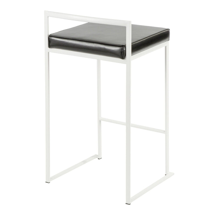 Fuji - 26" Stackable Counter Stool - Brushed Stainless Steel