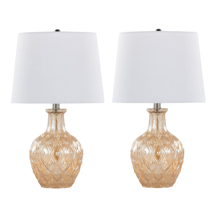 Gloria - Round 20" Glass Accent Lamp (Set of 2)