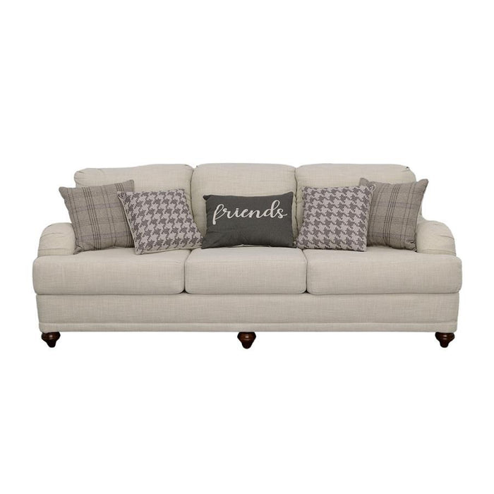 Glenn - Cushion Back Sofa - Light Gray