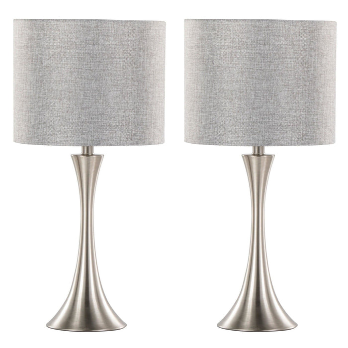 Lenuxe - 24" Metal Table Lamp (Set of 2) - Steel Base