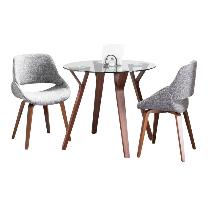 Dakota - Winston Dining Set - Black Metal With Black Wood Tabletop And Brown Metal With Dark Walnut Wood (Set of 5)