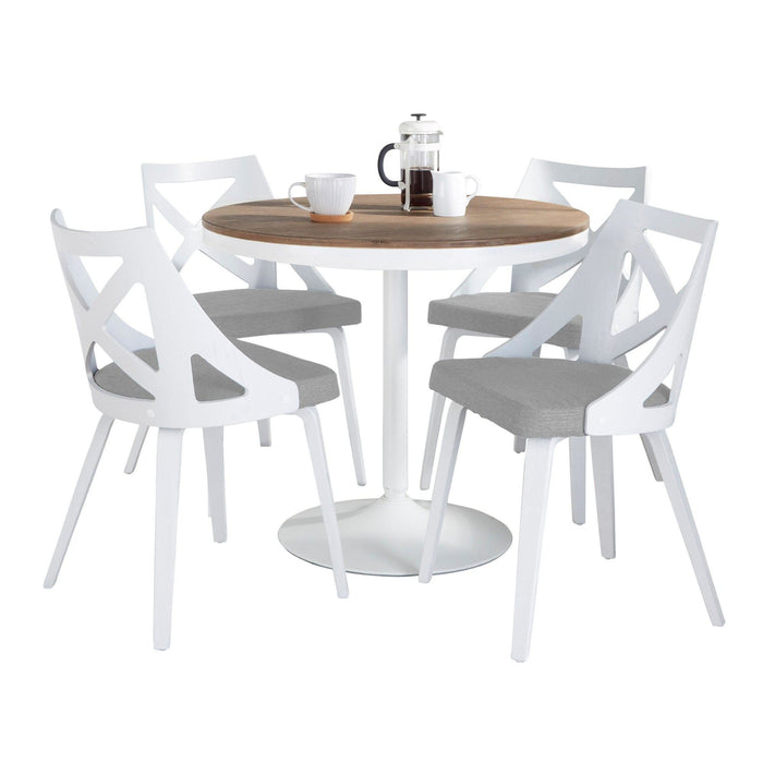 Dakota - Charlotte Dining Set - White Metal