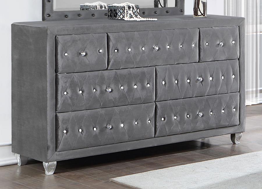 Deanna - 7-Drawer Upholstered Dresser