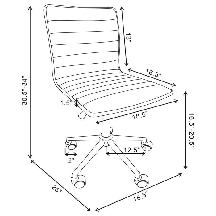 Chryses - Adjustable Height Slim Office Chair