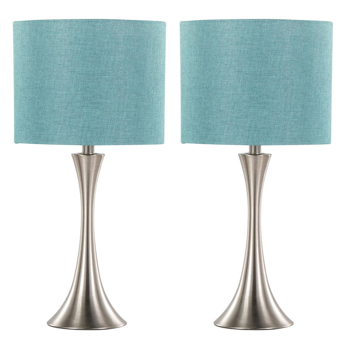 Lenuxe - 24" Metal Table Lamp (Set of 2) - Steel Base