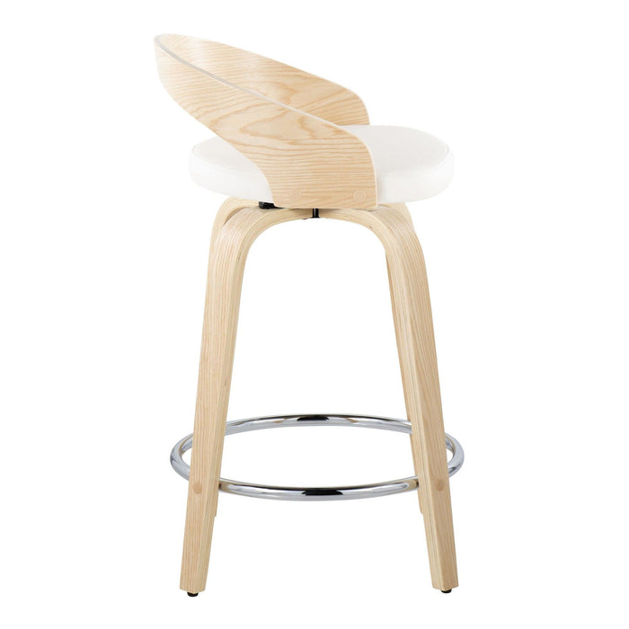 Grotto - 24" Fixed-Height Counter Stool (Set of 2) - Natural Base