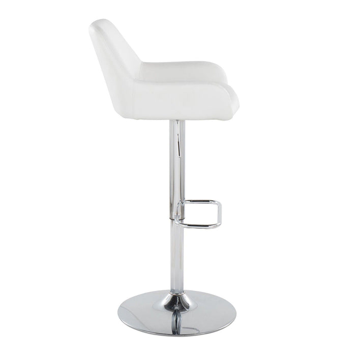 Daniella - Adjustable Barstool (Set of 2) - Chrome Base