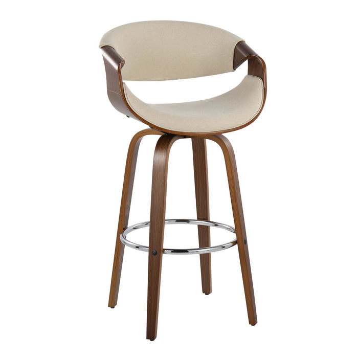 Curvini - 30'' Fixed-Height Barstool (Set of 2)