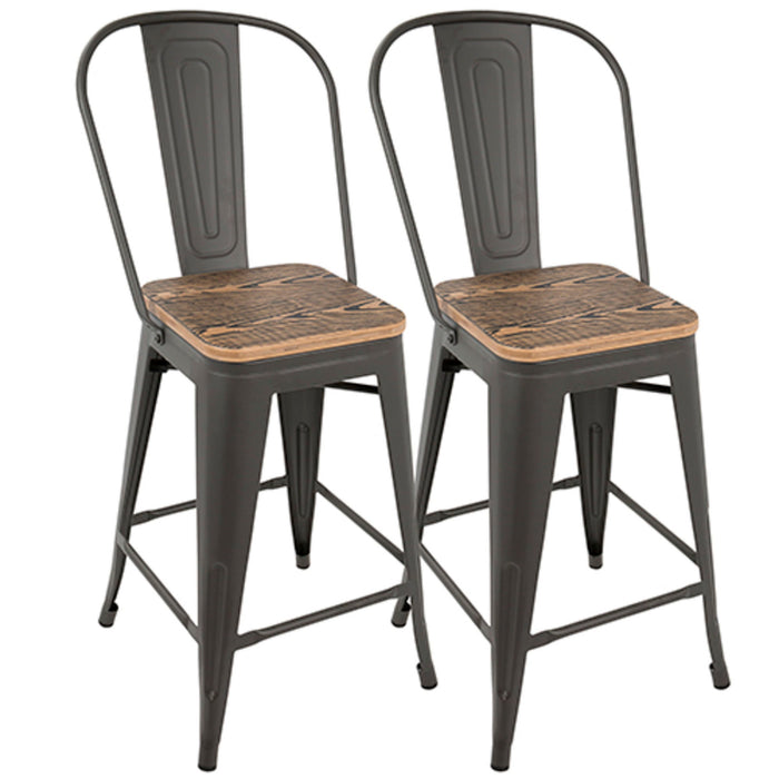 Oregon - High Back Counter Stool (Set of 2)