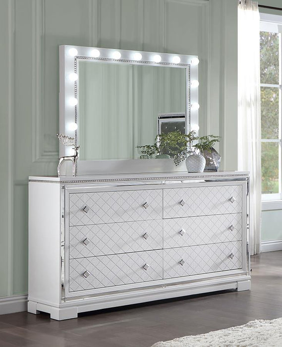 Eleanor - Rectangular 6-drawer Dresser With Mirror