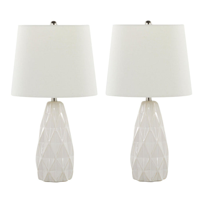 Hex - 20" Ceramic Accent Lamp (Set of 2)