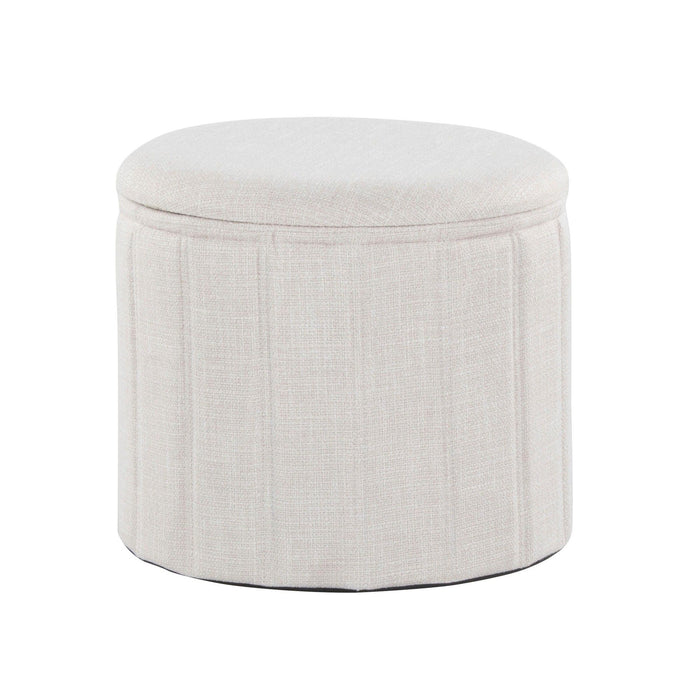 Lindsey - Storage Ottoman - Beige