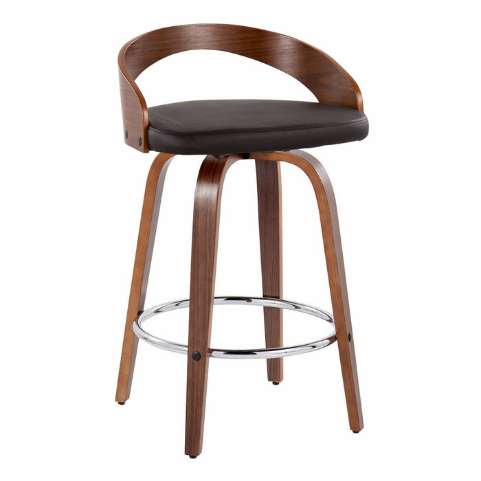 Grotto - 26" Fixed-Height Counter Stool (Set of 2) - Walnut Base